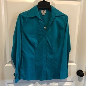 Worthington Teal Women's Button-Down Shirt